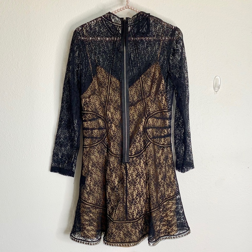 ALEXANDER WANG lace dress with nude slip. - Picture 3 of 8